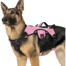 Comparer les prix de rabbitgoo Harnais pour Chien avec Poignée de Levage Harnais Réglables pour Animaux de Compagnie Facile à Contrôler XL Rose