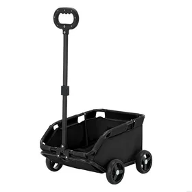 Meilleurs prix pour Poussette buggy pliable animaux - CREMLANK -  Chariot pliante chien chat  - 51x35x23cm - Métal,tissu - NOIR
