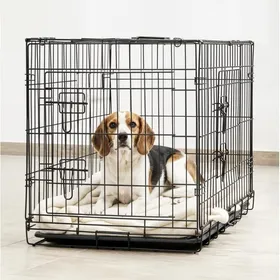 Comparer les prix de Cage de transport pliable pour chien 90x57x63cm Taille L