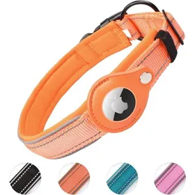 Comparer les prix de Collier pour Chien - PZCC - Rembourré - Réfléchissant - Intégré avec AirTag - Taille S
