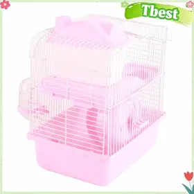 Comparer les prix de HURRISE Cage du hamster Cage de hamster à 2 niveaux Grand espace Châssis High Design Hamster Habitat Cage animalerie cage Bleu Rose