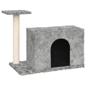 Comparer les prix de CLOUD Meuble relax à chat - élégant Design - Arbre à chat avec griffoir en sisal Gris clair 51 cm CHYNEW9807768
