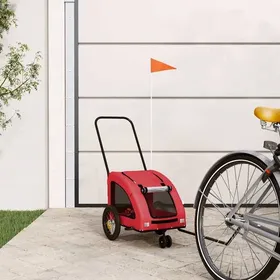 Comparer les prix de vidaXL Remorque de vélo pour animaux de compagnie rouge remorque de vélo chariot à vélo pour chien 93971