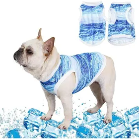 Meilleurs prix pour CLAO Gilet Rafraîchissant pour Chien Veste de Refroidissement pour Chien Respirante Bleu L L