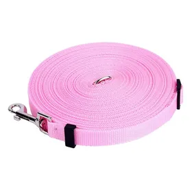 Comparer les prix de Pwshymi Laisse de compagnie Chien long Long 32.8ft Formable de chien portable ajusté Lae pour les gros chiens sport harnais Rose