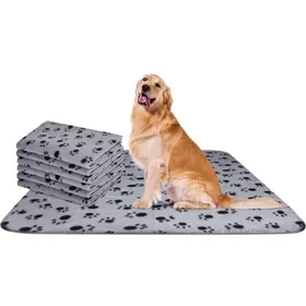 Meilleurs prix pour Couverture pour animaux en polaire - ZOR® - Lot de 6 - 120x100 cm - Gris - Lavable en machine - Douce - Indéchirable