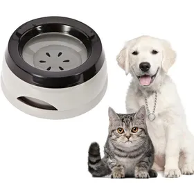 Comparer les prix de Fontaine à eau pour animaux Bac anti-débordement à débit lent Grande capacité pour voyages Design ergonomique gris Femeo