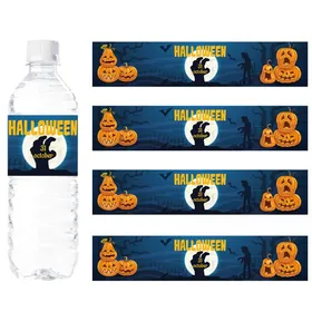 Meilleurs prix pour Lot de 24 étiquettes imperméables pour bouteilles deau pour décorations de fête dHalloween autocollants pour bonbons ou