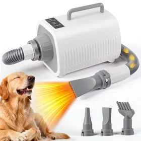 Comparer les prix de Secheur Animal 2100W 9 Vitesses Silencieux (45-65dB) 3 Embouts Tuyau Flexible Ecran LCD pour Toutes Tailles