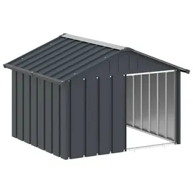 Comparer les prix de Niche pour chien galvanisé robuste - vidaXL - acier - anthracite - 1165 x 103 x 815 cm 345tyk55m
