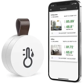 Meilleurs prix pour Wireless Thermometer Hygrometer Oria Mini Bluetooth 5.0 Humidity Temperature Sensor With Data Export And Alerts