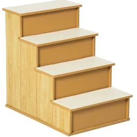 Comparer les prix de Escalier pour animaux 4 marches 40 x 59 x 542 cm en bois MDF revêtement tapis doux naturel pour chien et chat jusquà 30 kg