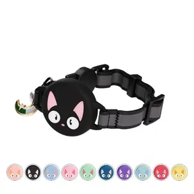 Meilleurs prix pour Collier Chat Airtag avec Accessoire Compatible avec Apple Airtag, Réfléchissant, Anti-Étranglement, Réglable - Noir