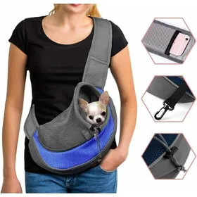 Meilleurs prix pour Sac Bandoulière Chien/Chat Réglable avec Filet Respirant pour Extérieur