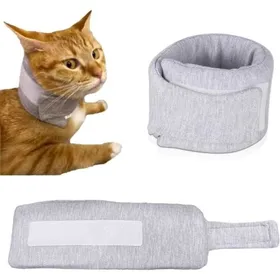 Meilleurs prix pour Collerette Anti Léchage - Réglable - Tissu Respirant - Confort Optimal - Pour Chat et Chien gris COLLERETTE