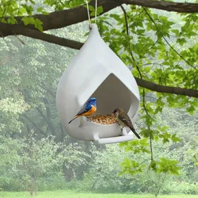 Comparer les prix de Mangeoire à oiseaux suspendue - MICH - Design vintage en forme de cabane