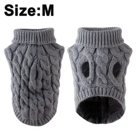 Comparer les prix de Pull à col roulé pour chien Automne Hiver Tricoté Vêtements pour chiots pour animaux de compagnie Veste gilet épaisse et chaude
