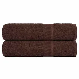 Comparer les prix de vidaXL Serviettes de bain 2 pcs marron 100x150 cm 360 g/m² 100% coton, serviette, ensemble de serviettes de bain, serviette 136764