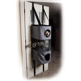 Comparer les prix de Cage À Chat Suspendue Sur Porte Meuble À Chat Chic Gris 3 Étages