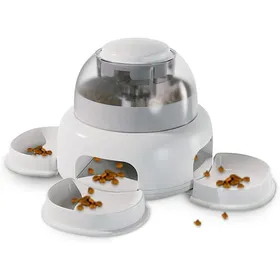 Comparer les prix de Distributeur automatique de nourriture-Mangeoire lente avec bouton-4 canaux de fuite