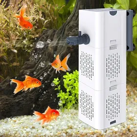 Comparer les prix de Filtre aquarium intérieur 4-en-1 silencieux 15W débit 500L/h avec éponges pour 20-60 litres