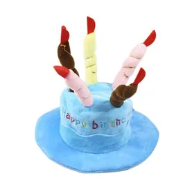 Comparer les prix de Chapeau danniversaire pour chien avec motif gâteau et bougies accessoire de costume de fête (taille unique) (bleu) ODIPIE