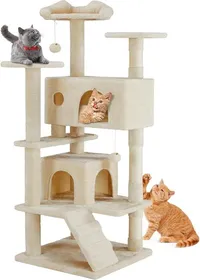 Meilleurs prix pour Grand Arbre À Chat-135 Cm-Tour D'Escalade-Arbre À Chat Avec Grotte-Entièrement Enveloppé De Sisal-Arbre À Chat D'Activités Pour Ch