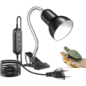 Meilleurs prix pour Lampe chauffante E27 pour terrarium – thermostat minuterie clip fixation – sans ampoule