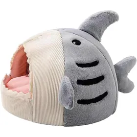 Meilleurs prix pour Lit Caverne De Chat  Maison Lavable en Peluche De RequinNid Requin De Chat Lavable - pour Petit Chien Et Chaton Intérieur (gris)