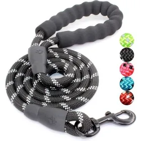 Meilleurs prix pour 5FT Laisse de Chien Forte avec Poigne Confortable pour Chiens Moyens et Grands