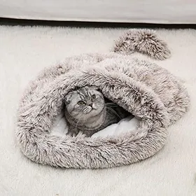 Meilleurs prix pour Sac de Couchage pour Chat Lit de Grotte pour Chat, Sac de Couchage Lavable pour Animal de Compagnie