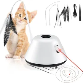 Comparer les prix de Jouet Chat interactif a PlumesJouet Chaton Interieur électronique Intelligent Automatique à LED RougeJeu Chat3 Modes Jeux (Noir)