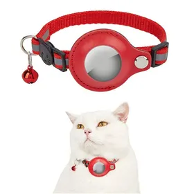 Meilleurs prix pour Collier pour chat anti-perte - Phoesky - Rouge - Nylon - 33x1 cm - Localisateur intégré - Accessoires colorés