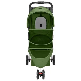 Comparer les prix de Poussette pour chien pliante - MEUBLECHIC - Vert - 80x46x98 cm - Tissu oxford 300D - Pliable - Toit ouvrant
