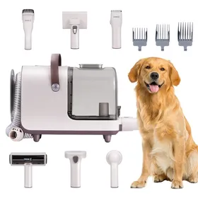 Meilleurs prix pour HICHEE Tondeuse pour Chien/Chat avec Aspirateur Professionnelle Aspirateur à Poils d'Animaux avec 6 Outils 2.5L Ultra-Récipient