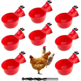 Meilleurs prix pour 8 abreuvoirs poules gobelets auto + foret poulets canards oies volailles