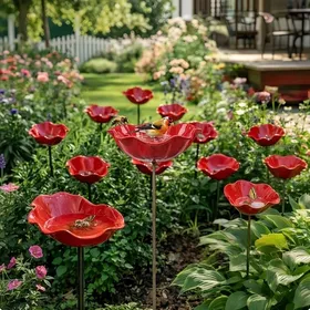 Comparer les prix de 1 bain doiseaux de fleurs en métal station darrosage dinsectes pollinisants que vous pouvez placer nimporte où que vous vouliez