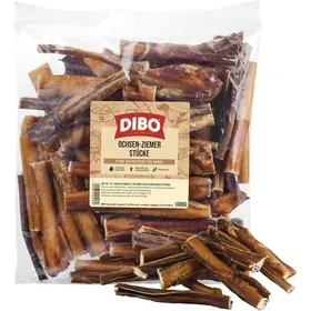 Comparer les prix de Friandises à Mâcher DIBO - Nerfs de Bœuf - 12 cm - 1000 g - Naturelles et Sans Additifs