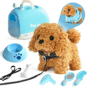 Meilleurs prix pour Chien Robot Interactif - Peluche Éducative Qui Marche et Aboie Inclut Mallette Laisse et Cape - Jouet Enfant 2 3 4 5 Ans