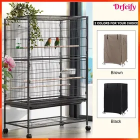 Meilleurs prix pour Couverture de cage à oiseaux - AKOZON - Grande taille - Tissu Oxford 210D - Imperméable - Marron