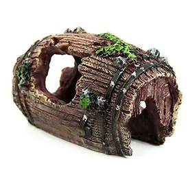 Meilleurs prix pour Ornement pour aquarium en rsine - Rouge - Barrel Cave - 95 x 7 x 5 cm tonneau de vin DECORATION ARTIFICIELLE