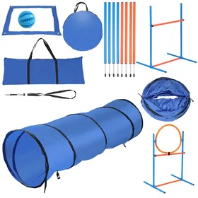 Meilleurs prix pour Eulenke Agility sport pour chiens équipement complet obstacles, tunnel, slalom, zone repos