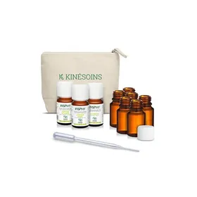 Comparer les prix de Kit de rééducation olfactive - KINÉSOINS - Training olfactif avec huiles essentielles bio & livret de suivi - Kit Olfactif