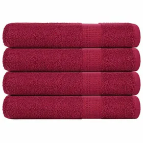 Comparer les prix de vidaXL Serviettes de sauna 4 pcs bordeaux 80x200cm 360 g/m² 100% coton, serviette, serviette de bain, serviette en coton 136744