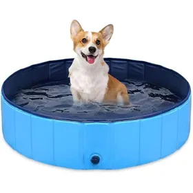Comparer les prix de Piscine gonflable pour chien 80 x 20 cm – PVC résistant aux rayures – Baignoire pour animaux dintérieur et extérieur