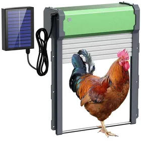 Meilleurs prix pour Porte automatique poulailler solaire à enroulement aluminium IP66 capteur lumière télécommande – Déstockage occasion prix réduit