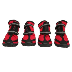 Comparer les prix de Chaussures de randonnée pour chien antidérapantes étanches réfléchissantes - lot de 4 (rouge)