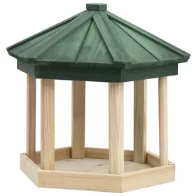 Comparer les prix de MEUBLE DE JARDIN - Mangeoire à oiseaux Octogone Bois de sapin 33x30cm FR833