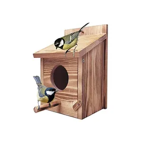 Meilleurs prix pour Nichoir oiseaux extérieur mésange bois verni cabane suspendue rouge-gorge sauvage jardin durable
