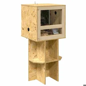 Meilleurs prix pour PROMOTION Terrarium - VENT-FLASH - Boîte à reptiles Marron 40x40x90 cm OSB 260284